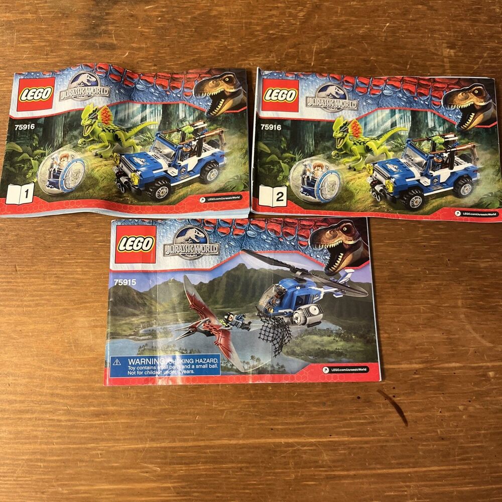 Lego Jurassic World Instruction Manual Booklet 75916 75915 LOT-MANUALS ONLY